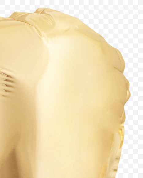 Letter W from Golden Helium Balloon font on Yellow Images Creative Fonts - S53720