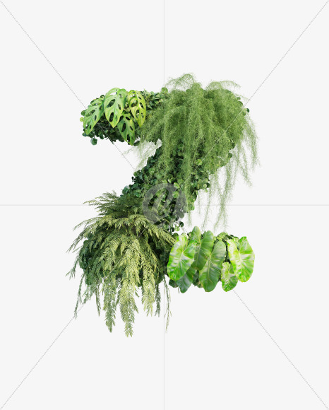 z lowercase from Vertical Garden Font Set 3 on Yellow Images Creative Fonts - S53886