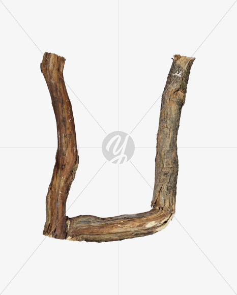 Letter U from Dry Twig font on Yellow Images Creative Fonts - S53932