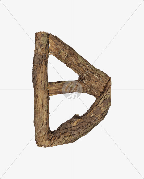 Letter B from Dry Twig font on Yellow Images Creative Fonts - S53913