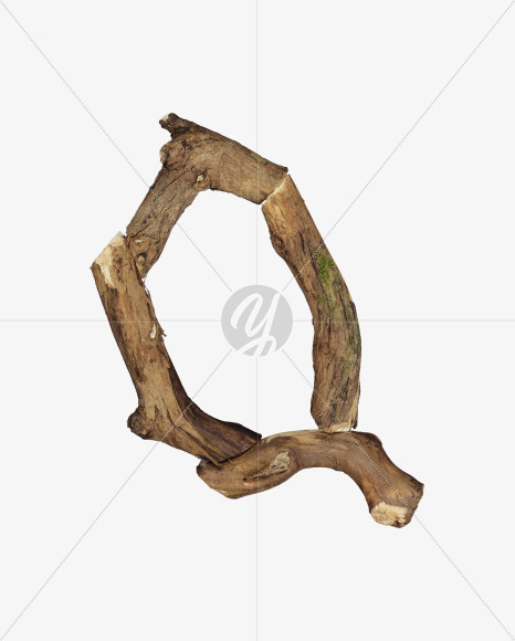 Letter Q from Dry Twig font on Yellow Images Creative Fonts - S53928