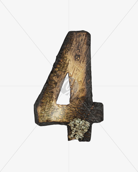 4 from Burned Bark font on Yellow Images Creative Fonts - S53987