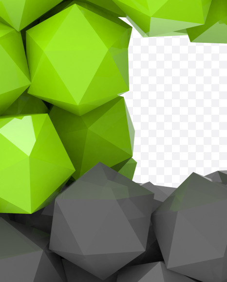 Letter E from Platonic font (Lime and Grey) on Yellow Images Creative Fonts - S54201