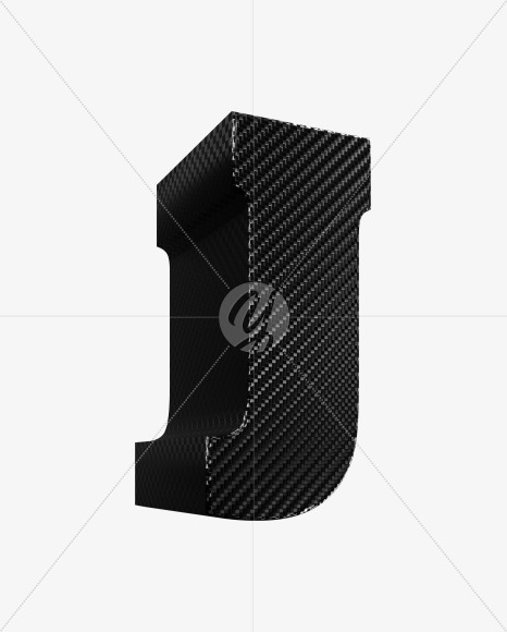 Letter J from Carbon fiber alphabet on Yellow Images Creative Fonts - S54136