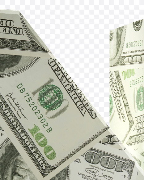 Letter N from US Dollar alphabet on Yellow Images Creative Fonts - S54326