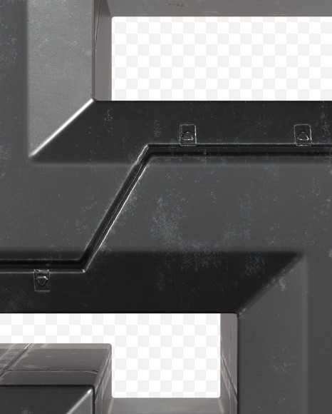 5 from Sci-Fi metal Panel alphabet on Yellow Images Creative Fonts - S54351