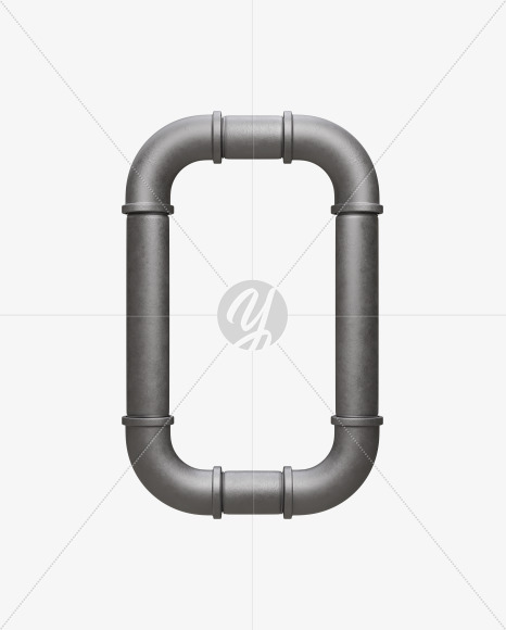 Pipe number 0 from Pipe Alphabet on Yellow Images Creative Fonts - S54636