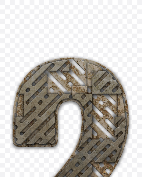 2 from Industrial Font - 2 on Yellow Images Creative Fonts - S54874