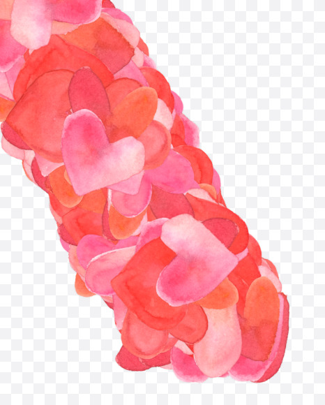 Letter X from Pink Hearts on Yellow Images Creative Fonts - S54909