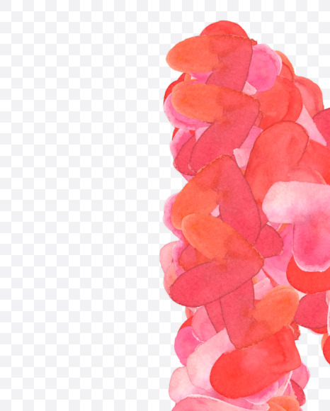 Letter N from Pink Hearts on Yellow Images Creative Fonts - S54899