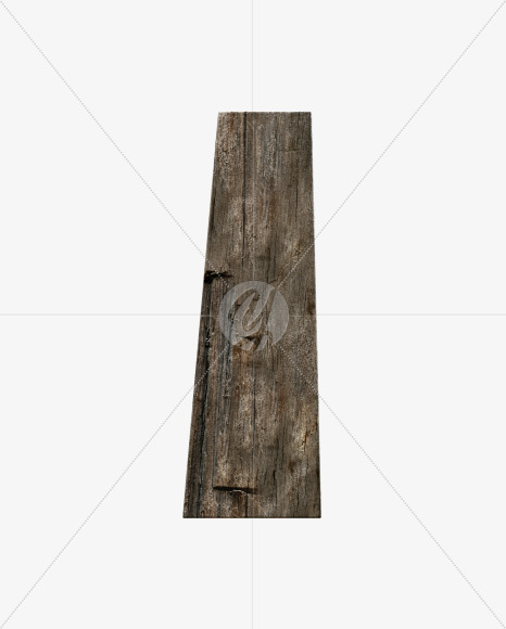 Letter I from Rustic wooden alphabet on Yellow Images Creative Fonts - S54981