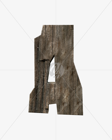 Letter A from Rustic wooden alphabet on Yellow Images Creative Fonts - S54973