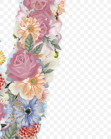 Letter V from Spring Font on Yellow Images Creative Fonts - S55031