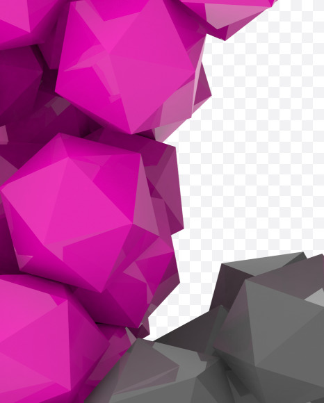 6 from Platonic font (Magenta and Grey) on Yellow Images Creative Fonts - S55080