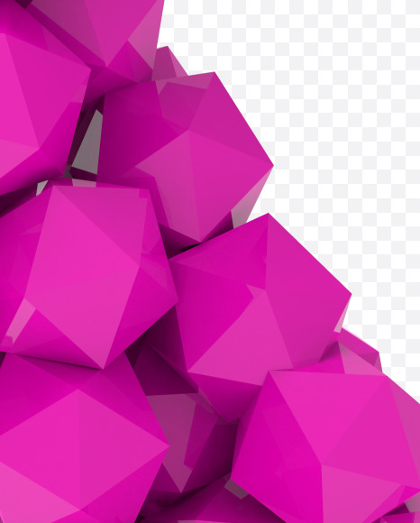 Letter K from Platonic font (Magenta and Grey) on Yellow Images Creative Fonts - S55059