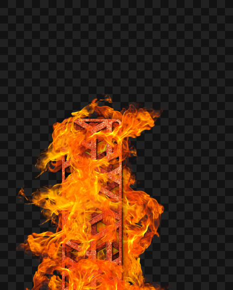 Letter U from ON FIRE on Yellow Images Creative Fonts - S55139