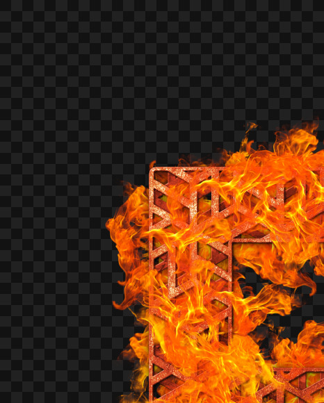 Letter R from ON FIRE on Yellow Images Creative Fonts - S55136