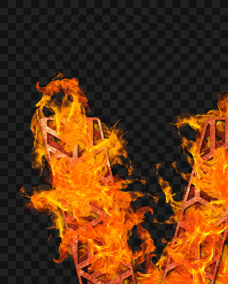 Letter W from ON FIRE on Yellow Images Creative Fonts - S55141