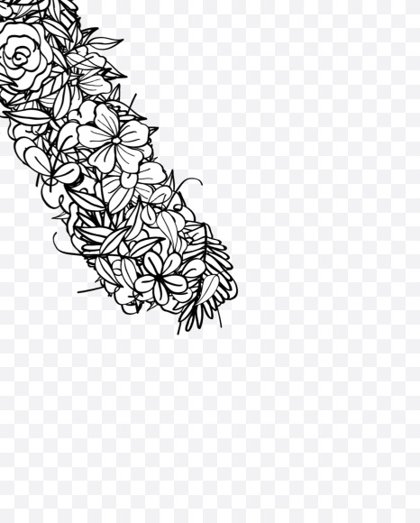 X 1 from Natural Doodles on Yellow Images Creative Fonts - S55324