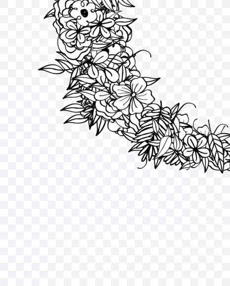 O 3 from Natural Doodles on Yellow Images Creative Fonts - S55299