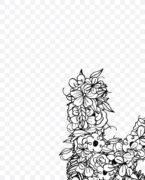 K 2 from Natural Doodles on Yellow Images Creative Fonts - S55286