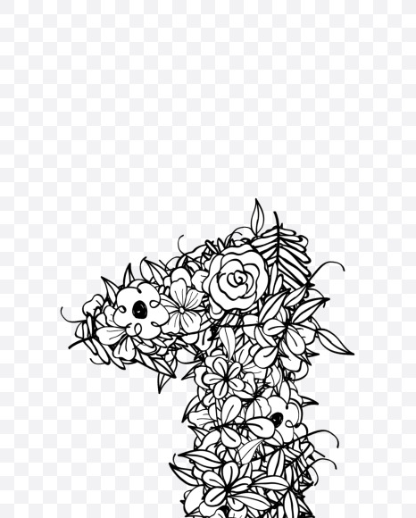 1 v3 from Natural Doodles on Yellow Images Creative Fonts - S55338