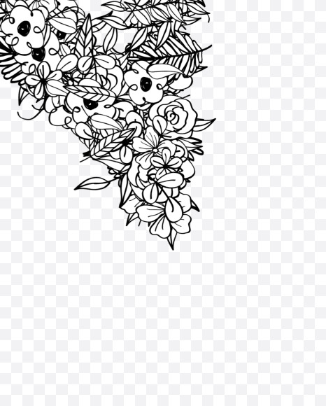 N 1 from Natural Doodles on Yellow Images Creative Fonts - S55294