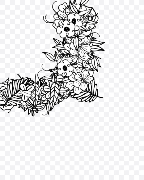 G 1 from Natural Doodles on Yellow Images Creative Fonts - S55273