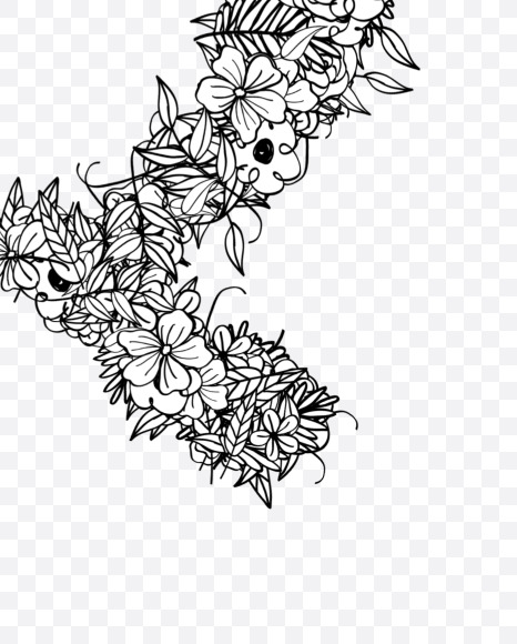 Q 1 from Natural Doodles on Yellow Images Creative Fonts - S55303