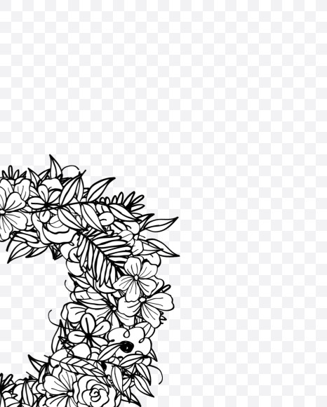 P 2 from Natural Doodles on Yellow Images Creative Fonts - S55302