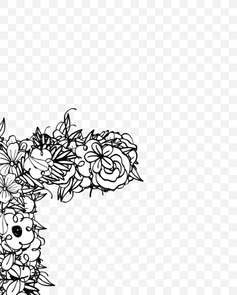 T 3 from Natural Doodles on Yellow Images Creative Fonts - S55314