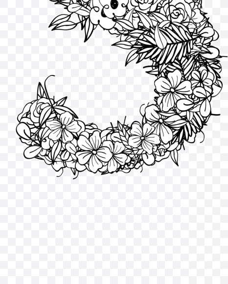 S 1 from Natural Doodles on Yellow Images Creative Fonts - S55309