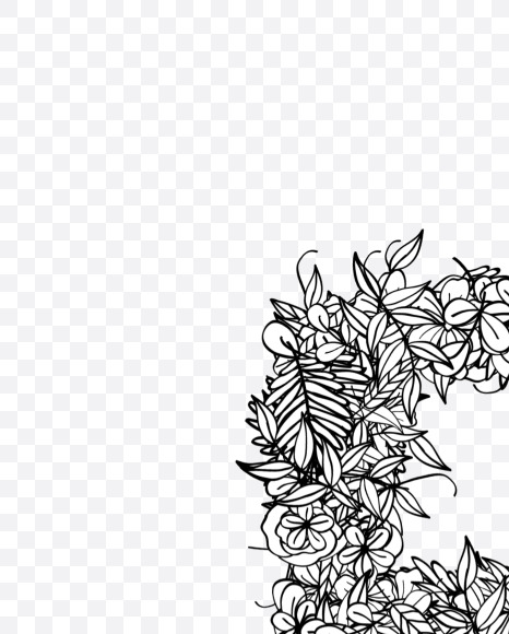 B 3 from Natural Doodles on Yellow Images Creative Fonts - S55260