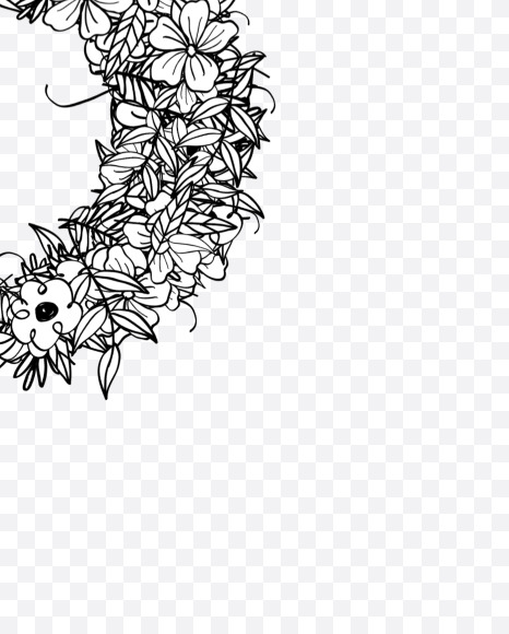 6 v1 from Natural Doodles on Yellow Images Creative Fonts - S55351