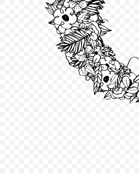 C 2 from Natural Doodles on Yellow Images Creative Fonts - S55262