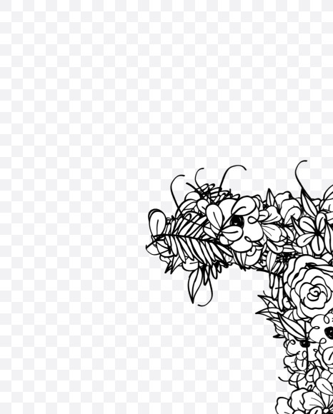 T 2 from Natural Doodles on Yellow Images Creative Fonts - S55313