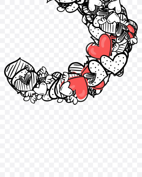 3-1 from Heart Doodles on Yellow Images Creative Fonts - S55533