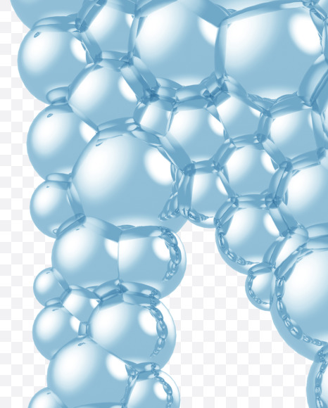 Letter N from Blue Bubbles on Yellow Images Creative Fonts - S55758