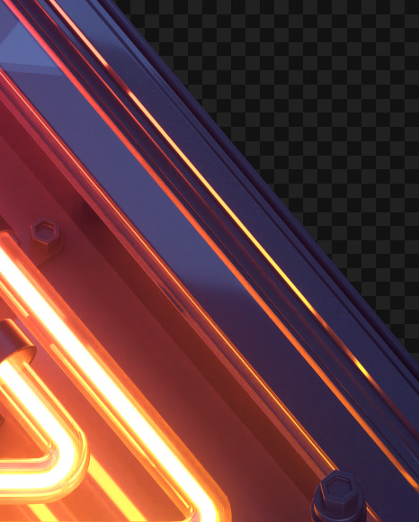 Letter X from Neon Game font on Yellow Images Creative Fonts - S55949