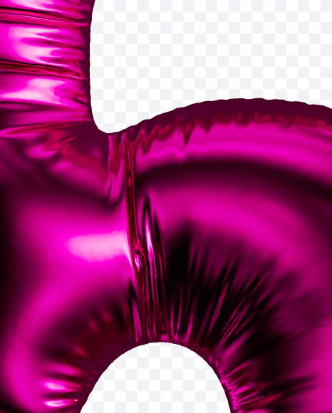 5 from Pink Party Balloon font on Yellow Images Creative Fonts - S56225