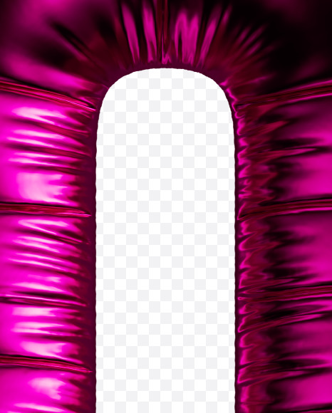 Letter H from Pink Party Balloon font on Yellow Images Creative Fonts - S56202