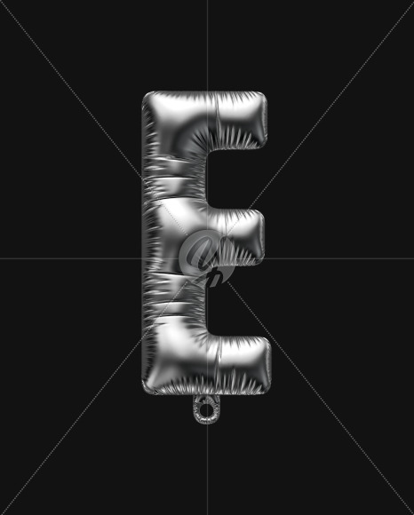 Letter E from Pink Party Balloon font on Yellow Images Creative Fonts - S56245