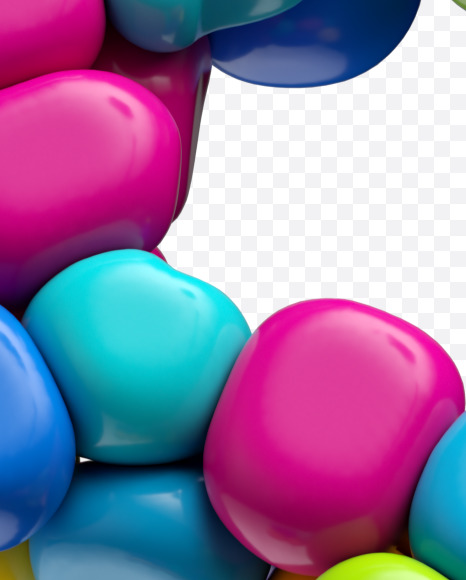 5 from Colored Balls Font on Yellow Images Creative Fonts - S56361