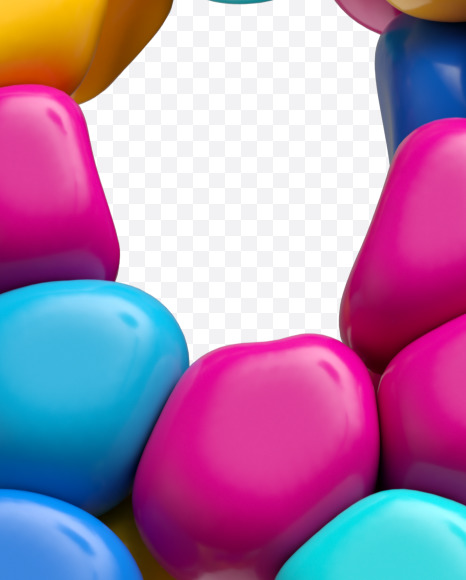 8 from Colored Balls Font on Yellow Images Creative Fonts - S56364