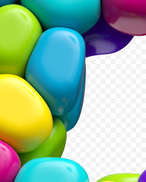 POUND from Colored Balls Font on Yellow Images Creative Fonts - S56371