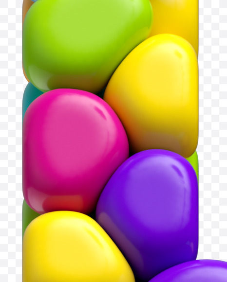 Letter L from Colored Balls Font on Yellow Images Creative Fonts - S56342