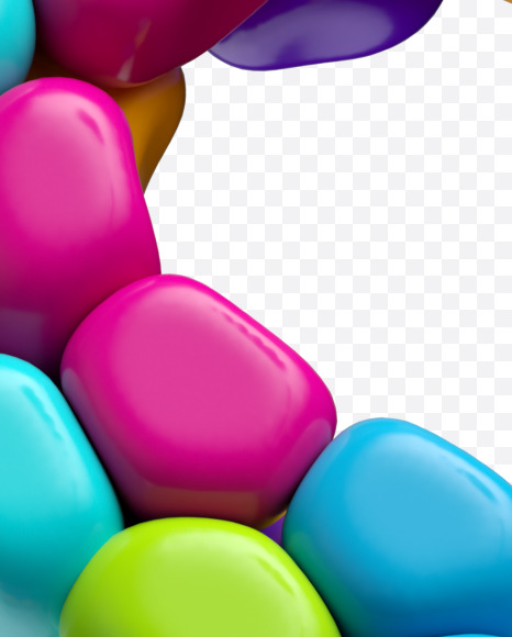 Letter S from Colored Balls Font on Yellow Images Creative Fonts - S56349