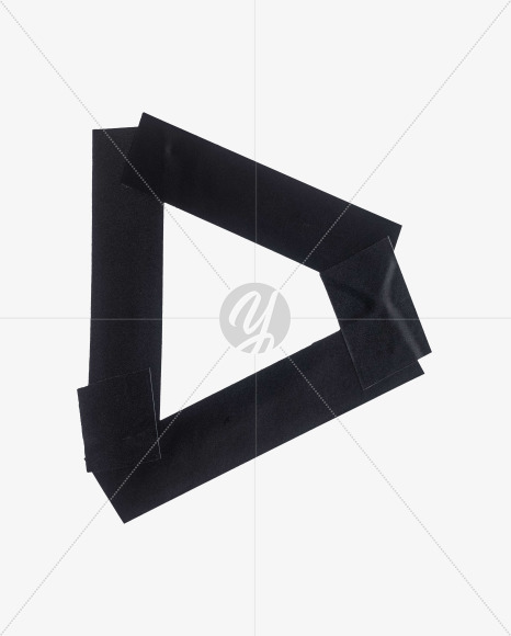 Letter D from Black Tape Font on Yellow Images Creative Fonts - S56635