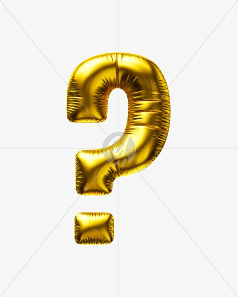 ? from Golden Party Balloon font on Yellow Images Creative Fonts - S56711