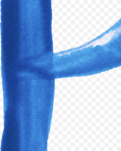 Letter P from BLUE PAINT FONT on Yellow Images Creative Fonts - S81277